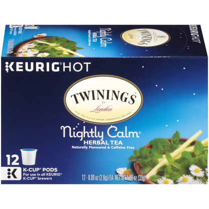 Twinings of London Nightly Calm Herbal Tea K-Cups for Keurig, 12 Count