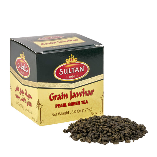 SULTAN TEA Moroccan Jawhar Loose Green Tea, Herbal Green Teas 170g (Single Pack - 170g)