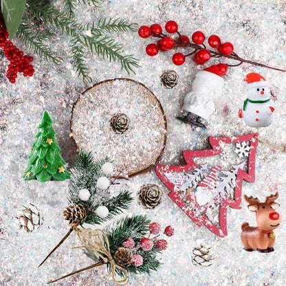 Jylucky Fake Snow Decoration - Sparkling White Craft Snowflakes for Holiday Displays | 12.5 Ounces