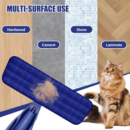 Skiennix Microfiber Spray Mop - Versatile Wet & Dry Cleaning for Hardwood, Tile & Vinyl Floors | Includes 3 Washable Pads