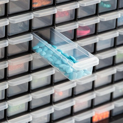 IRIS USA Small Parts Storage Cabinet - 64-Drawer Organizer for Hardware, Crafts & More | Black