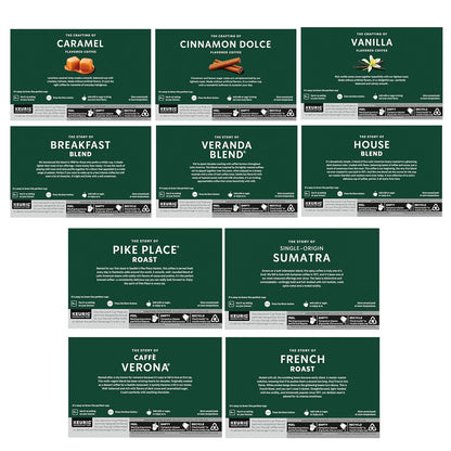 Starbucks K-Cup Coffee Pods - Blonde, Medium & Dark Roast Variety Pack | 40 Keurig Pods for Hot or Iced Coffee