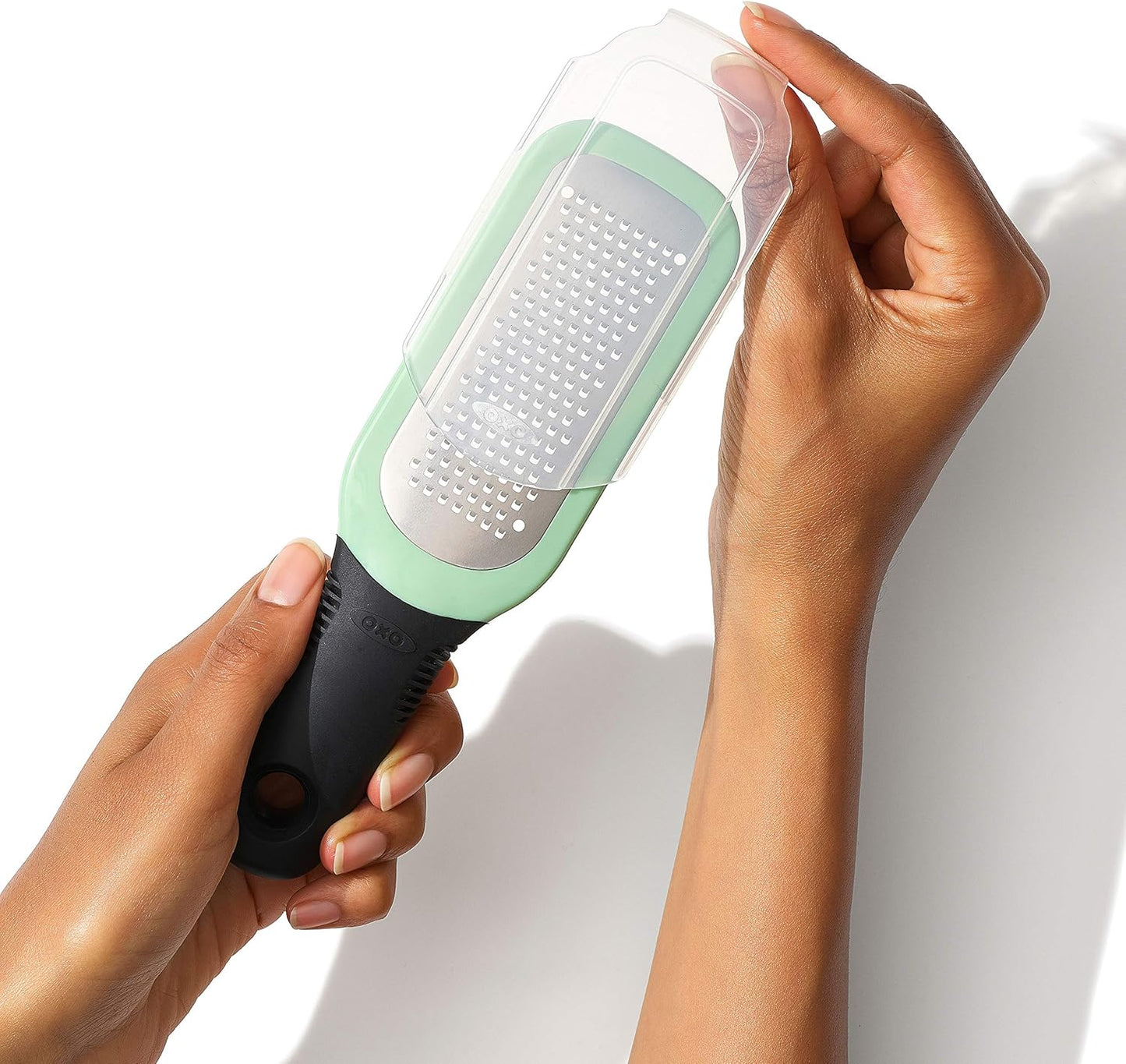 OXO Good Grips Ginger & Garlic Grater - Etched Design for Effortless Grating | Durable Kitchen Tool