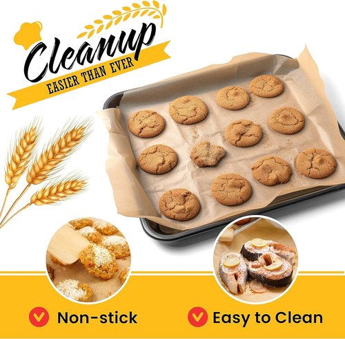 Baker’s Signature Unbleached Parchment Paper Roll - Non-Stick 15 in x 210 ft | 2-Pack 520 Sq.Ft Total