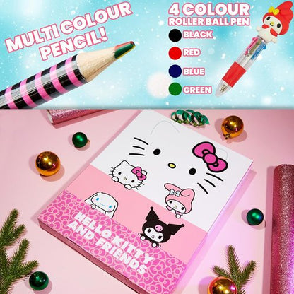 Hello Kitty | Sanrio Advent Calendar 2025 - Color Your Own Figurines & 24 Kawaii Accessories for Girls