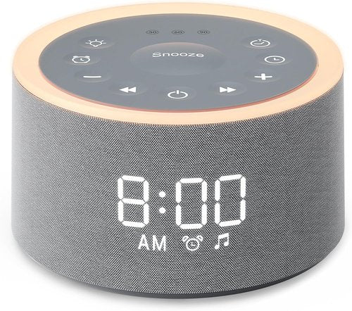 Dreamegg D1+ Sound Machine & Alarm Clock - 29 Soothing Sounds, Dimmable Night Light for Sleep & Relaxation