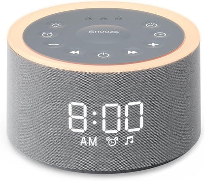 Dreamegg D1+ Sound Machine & Alarm Clock - 29 Soothing Sounds, Dimmable Night Light for Sleep & Relaxation