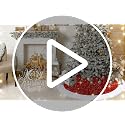 Dremisland Sequin Christmas Tree Skirt 36 Inch Red Faux Fur Border - Holiday Decor