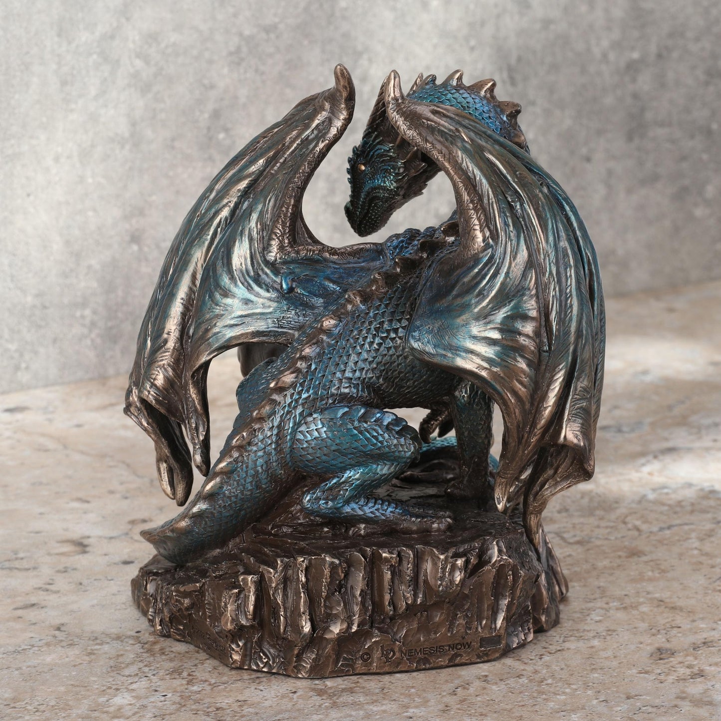 Veronese Design 6 7/8 Inch Protector of Magick by Lisa Parker Cold Cast Resin Bronze Finish Dragon Unicorn Sculpture