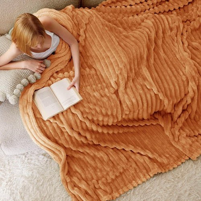 Bedsure GentleSoft King Blanket - Cozy Orange Fall Throw, Perfect for Couch & Bedroom, 108x90 Inches