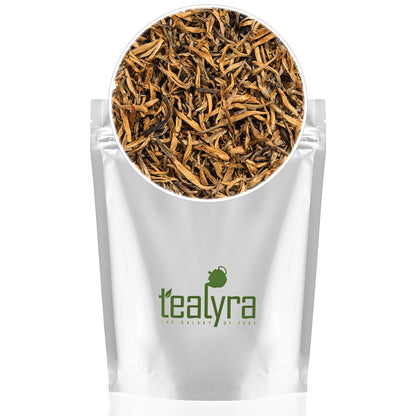 Tealyra - Imperial Golden Monkey - Yunnan Black Loose Leaf Tea - Best Chinese Black Tea - Bold Caffeine - 110g (4-ounce)