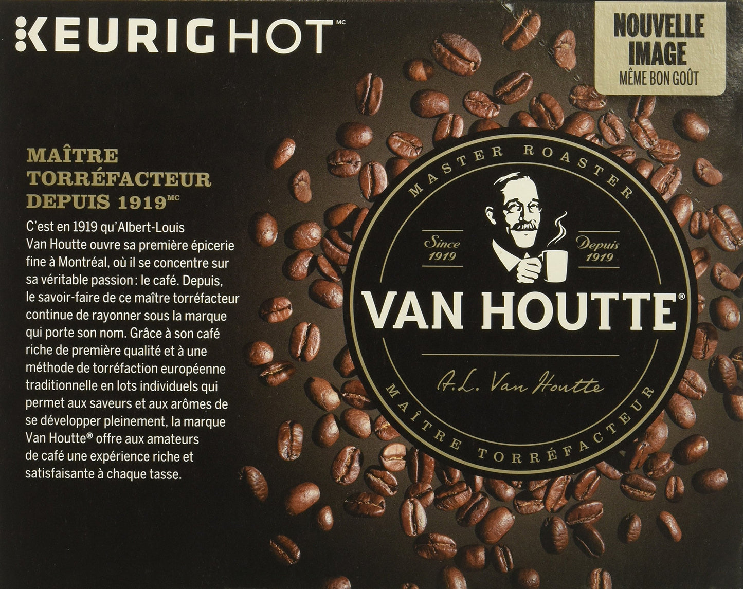 Van Houtte, Raspberry Chocolate Truffle, Single-Serve Keurig K-Cup Pods, Light Roast Coffee, 48 Count (2 Boxes 24 Pods)