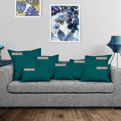 Utopia Bedding 12x20 Pillow Inserts - Set of 2 Dark Teal Decorative Throw Pillows for Sofa & Bed - Soft & Fluffy Cushions