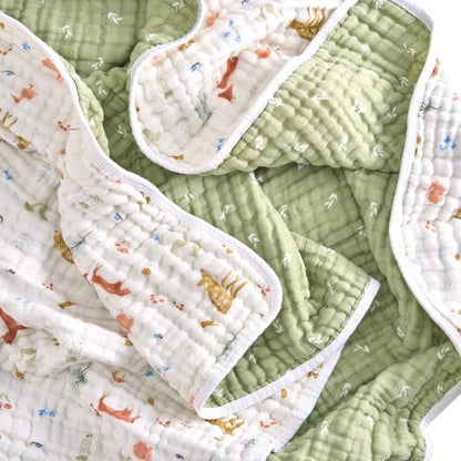 Aden + Anais Essentials Dream Blanket - Lightweight Muslin Baby Blanket for Newborns & Toddlers | Sage Woodland