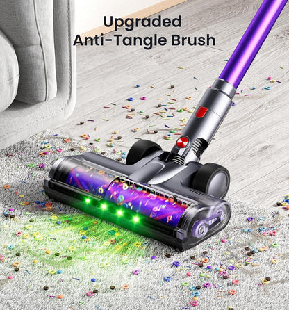 Skiennix Cordless Vacuum Cleaner - 650W Powerful Suction, 80 Minutes Runtime, Smart Display | Ideal for Home & Pet Hair