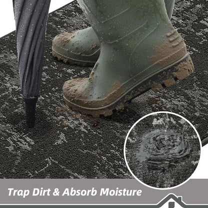 BEQHAUSE Dirt Trapper Door Mat - Non-Slip, Washable, Stain Resistant | 20" x 32", Dark Grey
