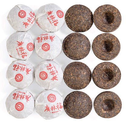 Tealyra - Pu Erh Menghai - Ripe Tuo Cha Mini Cakes - Puerh Tea - Individually Wrapped - 8-ounce (37-39pcs)