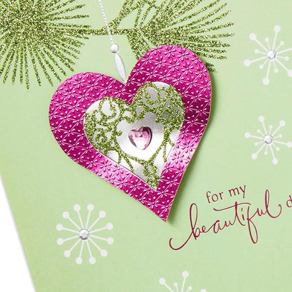 Hallmark Heart Ornament Christmas Card for Daughter - Variation of THIS listing