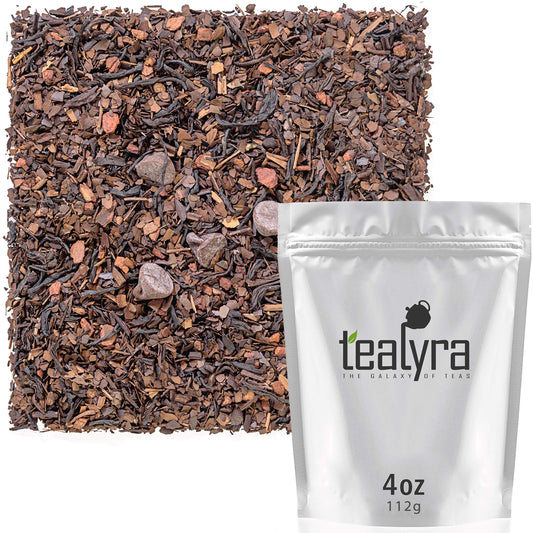 Tealyra - Mate Java Expresso - Roasted Mate - Black Loose Leaf Tea - Chocolate - Cinnamon - Energizing Healthy Blend - 112g (4-ounce)