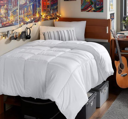 Utopia Bedding Twin XL Comforter Duvet Insert, Quilted White Comforter with Corner Tabs, Box Stitched Down Alternative Comforters Twin XL Size 68 x 92 inches
