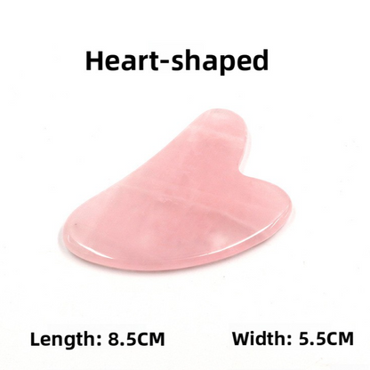 Rose Quartz Jade Facial Body Massage Scraping Stones