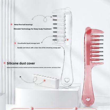 Red Light Electric Scalp Massager Comb with Essential Oil Applicator