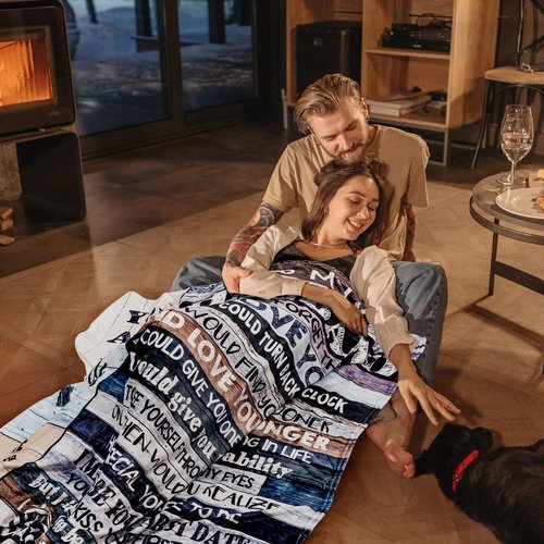 Anniversary Father's Day Birthday Gifts for Husband from Wife, You are My Life Wedding Valentine's Blankets Gifts to My Husband, Fleece Blankets Soft Bedding Sofa