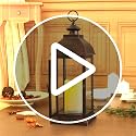 15-Inch Flameless LED Lantern with Timer & Candle for Indoor Outdoor Decor