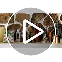 Christmas Wooden Tree Decor Set - Farmhouse Polka Dot Style, 3 Pieces