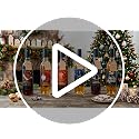 6 Pack Christmas Glass Coquito Bottles 25 oz with Airtight Caps & Stickers