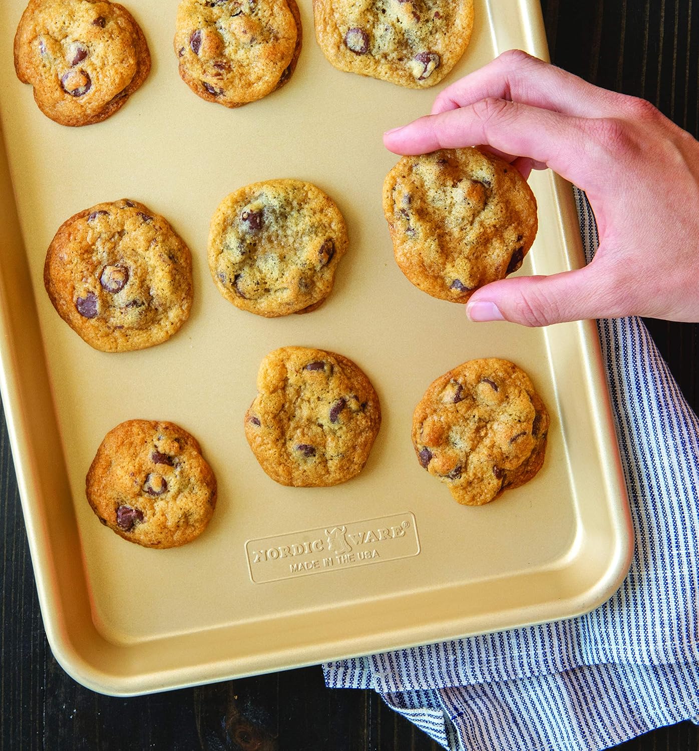 Nordic Ware Naturals Nonstick Quarter Sheet Pans - 2 Count Set for Easy Baking & Cooking