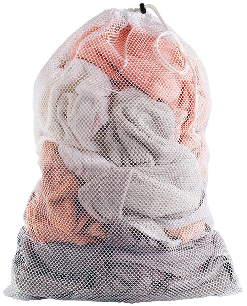Handy Laundry Mesh Laundry Bag, Extra Large 24" x 36" – Heavy Duty, Machine Washable, Secure Drawstring Closure, Durable Mesh for Delicates, Travel, College Dorm, Storage, White