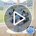 Blue Preserved Roses Bouquet - 6 Real Forever Flowers for Mother's Day, Birthday, Valentine's Day Gift