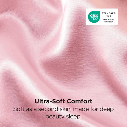 Bedsure King Size Satin Pillowcase Set - Pink Silky Pillow Cases for Hair & Skin, 20x36 Inches, 2-Pack