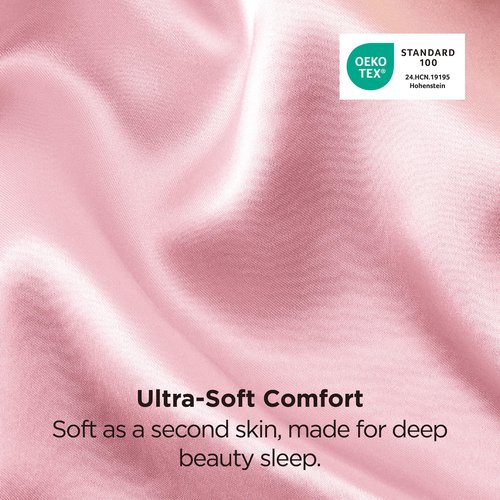 Bedsure Satin Pillowcase for Hair and Skin Queen, Similar to Silk Pillow Cases, Valentine Pillow Covers Set of 2 with Envelope Closure, Pink Room Decor Essentials, Gifts for Women Girls 20x30 Inches