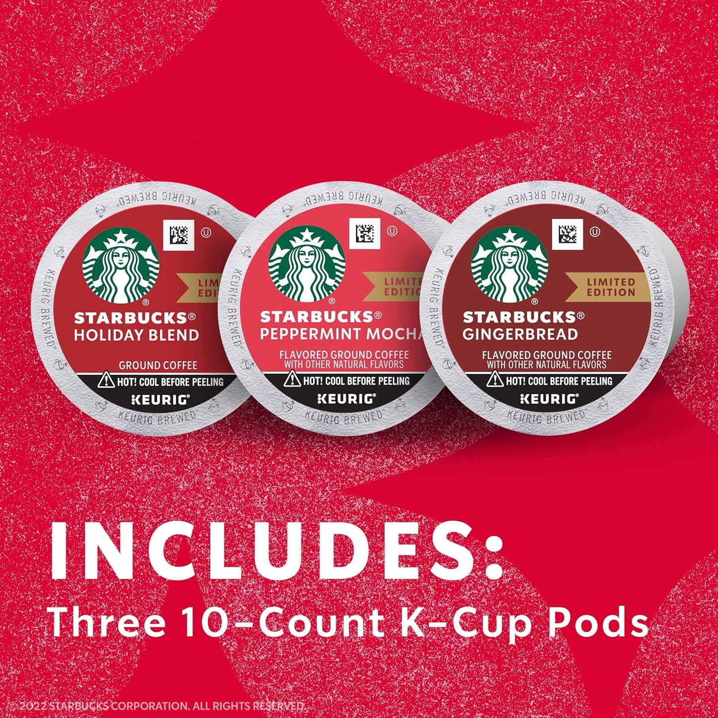 Starbucks K-Cup Coffee Pods - Medium Roast & Naturally Flavored, 100% Arabica | 30 Pods in 3 Boxes