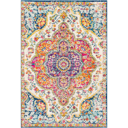 Livabliss Romaine Vintage Medallion Area Rug, 5'3" x 7'6", Orange
