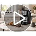 4 Cup Mini Drip Coffee Maker with Reusable Filter & Keep Warm Function - Anti-Drip