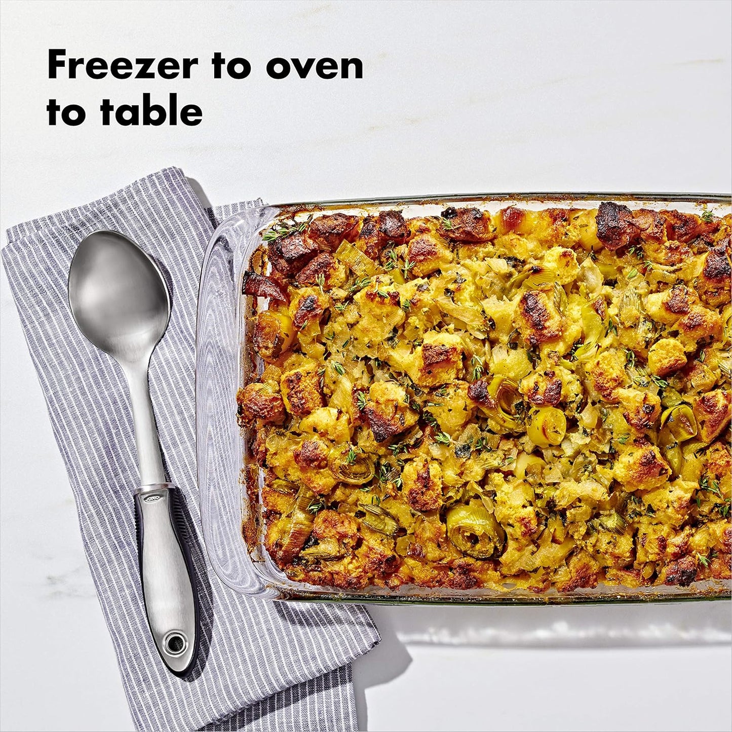 OXO Good Grips 3 Qt Glass Baking Dish - Durable, Easy-Clean Design for Perfect Baking