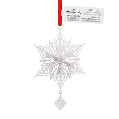 Hallmark Snowflake 2026 Christmas Ornament - White & Red Holiday Decor