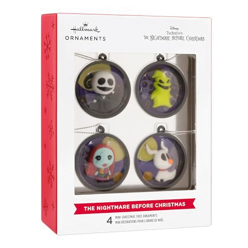 Hallmark Nightmare Before Christmas Mini Christmas Ornaments Set of 4 - Holiday Decor