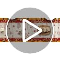 Chinese Zodiac Snake Paper Cutting Style Table Runner 13x90 Inch for Lunar New Year - Red & Gold