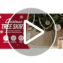 Hommtina Christmas Tree Collar - 42-Inch Rustic Woven Tree Base Cover Brown4