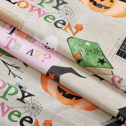 Newbridge Halloween Tablecloth - Witches Brew Design | 52 x 52 Inch Vinyl with Flannel Backing