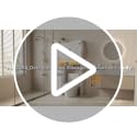 Over the Toilet Storage Cabinet with LED Lights - White Farmhouse Bathroom Organizer