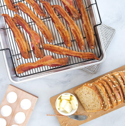 Nordic Ware Extra Large Baking Tray - Crisping Rack for Perfectly Baked Goods | Silver Finish