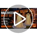 Halloween Ghost Decorations 2 Pack - 5FT Lighted Floating Ghosts with Remote