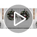 28-Inch Cardinal Winter Wreath with Berries for Front Door Christmas Decor