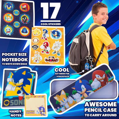 Sonic the Hedgehog Advent Calendar 2025 - 24 Surprise Items, Keychains & Stickers | Perfect Xmas Gift for Boys