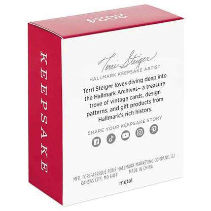 Hallmark Keepsake 1.3" Miniature Christmas Ornament 2024, Mini Petite Paisley Butterfly, Metal, Gift for Her